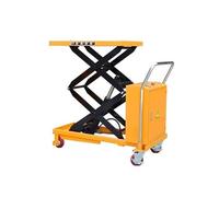 Mesa elevadora hidráulica eléctrica, 1,5 m de altura, capacidad de carga de 500 kg, plataforma móvil compacta para elevación y manejo, ideal para almacén, garaje y taller