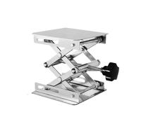 Mesa Elevadora Placa De Laboratorio Gato Plataforma Soporte Tijera | Enrutador, banco de trabajo, mesa, elevador de carpintería(Stainless Steel-10x10cm)