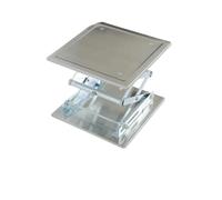 Mesa Elevadora Placa De Laboratorio Gato Plataforma Soporte Tijera | Enrutador, banco de trabajo, mesa, elevador de carpintería(Stainless Steel-20X20cm)