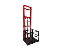 Mesa elevadora Plataforma elevadora de carga con riel guía for almacén de fábrica doméstica, elevador de carga eléctrico pequeño Carretilla elevadora