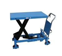 Mesa elevadora rodante con asa fija