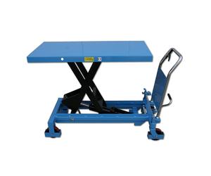 Mesa elevadora rodante con asa fija