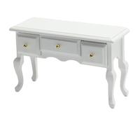 Mesa en Miniatura, Escritorio de casa de muñecas de Madera Realista a Escala 1:12 con 3 cajones, Muebles Retro para Sala de Estar, Dormitorio, Biblioteca, decoración de escenas, Muebles de casa d