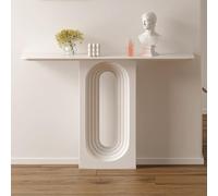Mesa Énfasis Consola Moderna para Entrada Detrás del Sofá Adecuada para Espacios Pequeños Mesa Estilo Italiano Alto Nivel Arte para Pared Entrada Hogar(White,100 * 25 * 90CM/39.4 * 9.8 * 35.4IN)