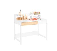 Mesa escritorio de ordenador con 2 cajones y 1 estante escritorio de oficina 100 x 59 x 95 cm fwt106-w sobuy es