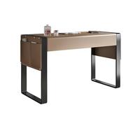 Mesa Escritorio Escritorio de oficina for el hogar, escritorio de cuero for ordenador, escritorio de estudio de 1,4 m, estación de trabajo con 2 cajones y bolsillos laterales de almacenamiento Escrito
