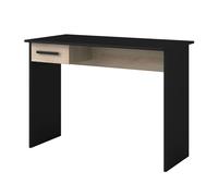 Mesa escritorio juvenil modelo riviera en color negro stipple y roble japonés 101 cm