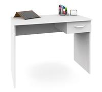 Mesa escritorio ordenador 75x90x50cm, 1 cajón almacenamiento, oficina, habitación juvenil, desk, prakt blanco
