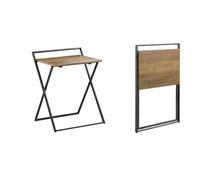 SoBuy FWT88-F Mesa Escritorio Plegable Mesa Ordenador, Compacto sin ensamblaje Escritorio para Computadora Mesa de Estudio Diseño Industrial ES