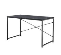 Mesa escritorio røros en mdf y metal 120 x 60 x 72 cm - negro [en.casa]