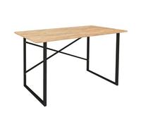Mesa escritorio rus industrial roble y negro 120 cm 120 cm