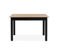 Mesa extensible 120cm roble y negro dora - conforama