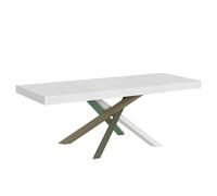 Mesa extensible 90 x 160/264 cm, con volantes, estructura de fresno, color blanco 4 /A