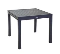 MESA EXTENSIBLE ANTRACITA 90/180X90 CM H 73 CM EN ALUMINIO MOD. SULLIVAN