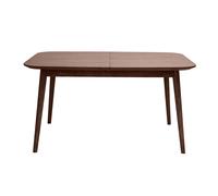 Mesa extensible con extensiones integradas rectangular en madera oscura nogal L140-170 cm ANK