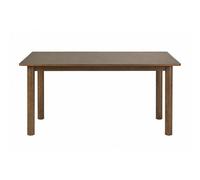 Mesa extensible con extensiones integradas rectangular madera oscura nogal L160-210 cm CLAUDIE