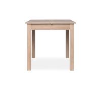 Mesa extensible cuadrada dora 80x80cm color roble - conforama