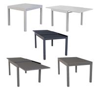 MESA EXTENSIBLE DOBLE MEDIDA DE EXTERIOR VARIOS COLORES DE ALUMINIO MOD. HAWAII