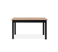 Mesa extensible dora 140cm madera y negro - conforama