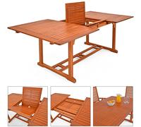Mesa extensible jardín Unikko madera eucalipto 200cm