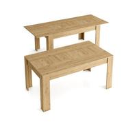 Skraut Home | Mesa Extensible Kai hasta 200 cm | 76 x 140 x 90 cm | para Cualquier Ocasión | Roble | Ideal en Comedor o Cocina | Estilo Moderno | Madera Roble