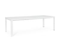 Mesa extensible Kiplin 180-240×100 blanca de aluminio
