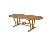 MESA EXTENSIBLE OVAL 180/240X100 MUEBLES DE EXTERIOR MADERA MARRON