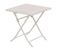 Mesa exterior plegable greensboro cuadrada 2 plazas jardín terraza color arcilla 70x71 cm