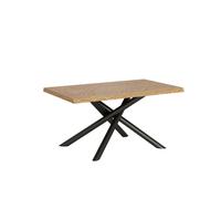 Mesa fija 90x140 cm Vindral patas antracita descortezadas