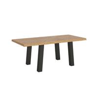 Mesa fija 90x200 cm Svalen patas antracita descortezadas