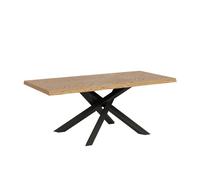 Mesa fija 90x200 cm Versalux patas antracita descortezada