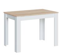 Mesa Fija de Cocina Cloe Auxiliar Color Roble y Blanco 78x109x67 cm