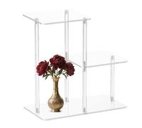 Mesa Final de acrílico de 3 Niveles una mesita de Noche Transparente para Dormitorio, Sala de Estar, Oficina, baño, apartamento y Pasillo | Muebles de Almacenamiento Transparente para el