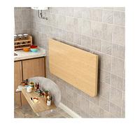Mesa flotante de madera caduca con soporte de metal, para dormitorio, sala de estar, escritorio de computadora, mesa de estudio (tamaño: 90 x 30 cm)