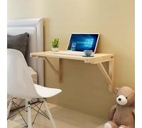 Mesa flotante plegable para desayuno, mesa de comedor y estante de escritorio con soportes, banco de trabajo plegable para ahorrar espacio, 120 x 40 cm de largo para espacios pequeños