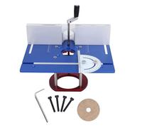 MESA FRESADORA BASE ELEVADORA ALUMINIO UNIVERSAL AJUSTABLE EN ALTURA DE ELEVACIÓN MANUAL MAQUINARIA PARA CARPINTERÍA (Azul)