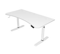 Mesa Gaming Arozzi XXL 160cm Fibra de madera Motor dual cableado blanco