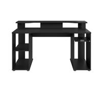 Mesa gaming level con luz led y color negro con diseño de 90x150x60 90 cm