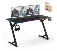 Mesa Gaming Sense7 140x70 cm Acero y MDF LED RGB con mando
