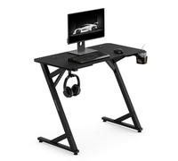 Mesa Gaming Sense7 Vamo 100x50 cm Acero y textura fibra carbono negra