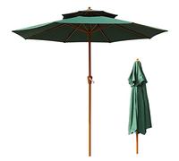 Mesa Garden Sun Parasol Umbrillas al Aire Libre 9 pies Patio con manivela, Resistente ventilación protección Solar sin Base para balcón, mesas de Comedor, Jardines, Patios