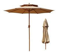 Mesa Garden Sun Parasol Umbrillas al Aire Libre 9 pies Patio con manivela, Resistente ventilación protección Solar sin Base para balcón, mesas de Comedor, Jardines, Patios