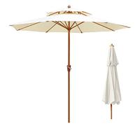 Mesa Garden Sun Parasol Umbrillas al Aire Libre 9 pies Patio con manivela, Resistente ventilación protección Solar sin Base para balcón, mesas de Comedor, Jardines, Patios