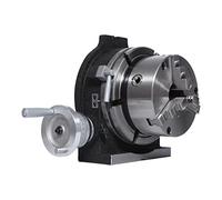 Mesa giratoria de placa de indexación Vertical y Horizontal de HV-4 for cabezal de indexación de fresadora de precisión con mandril de brida de 80mm Fácil de usar para principiantes y profesionales