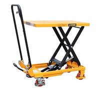 Mesa Hidráulica de Elevación Manual de 150 kg con Plataforma 700 x 450 mm y Altura Máxima de 720 mm - Maestro Ferretero