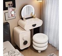 Mesa iluminada LED con toma de corriente, diseño que ahorra espacio para áreas pequeñas