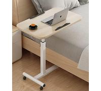Mesa inclinable sobre la cama con ruedas, escritorio móvil de pie para laptop, mesa de bandeja de hospital para sofá, silla, oficina en casa