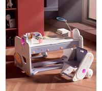 Mesa infantil para niños , Incluye dos sillas , bloques de contrucción incluidos , mesa de actividades multifuncional niños , set de construcción , pizarra infantil , regalo