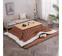Mesa japonesa Kotatsu con calentador y manta, calentador de invierno, escritorio bajo para sentarse en el suelo