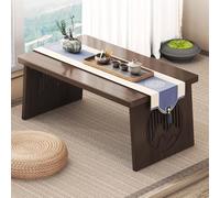 Mesa japonesa plegable de bambú Chabudai, mesa baja para asientos de suelo, opciones de 32 y 40 pulgadas, ideal para picnics y espacios pequeños (A 60 x 40 x 40 cm)